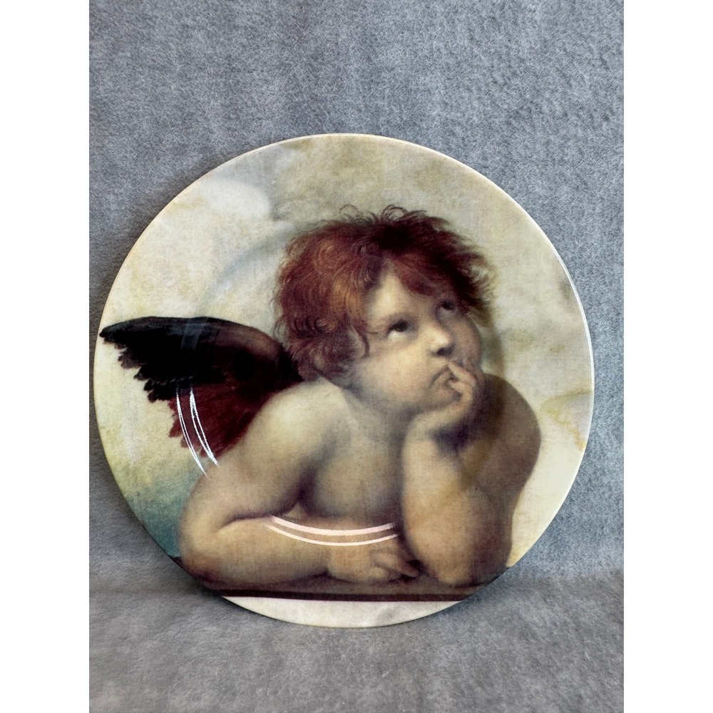 Limoges Cherub Plate Decorative Porcelaine Art Wall Hanging Collectible Angel